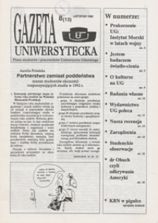 Gazeta Uniwersytecka, 1992, nr 8 (13)