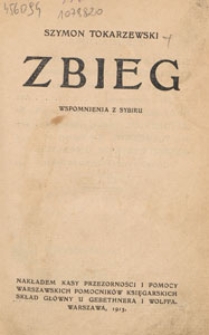 Zbieg : wspomnienia z Sybiru