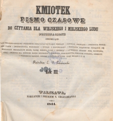 Kmiotek : pismo czasowe do czytania dla wiejskiego i miejskiego ludu przeznaczone, 1844.04.06 nr 14