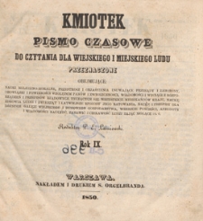 Kmiotek : pismo czasowe do czytania dla wiejskiego i miejskiego ludu przeznaczone, 1850.06.15 nr 24