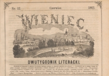 Wieniec : dwutygodnik literacki, 1862, Nr 12