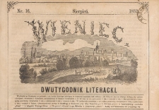 Wieniec : dwutygodnik literacki, 1862, Nr 16