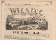 Wieniec : dwutygodnik literacki, 1862, Nr 24