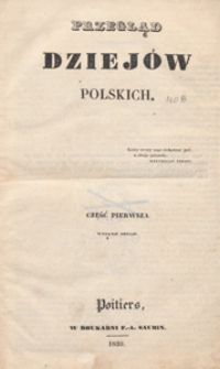 Przegląd dziej&oacute;w polskich, 1839 cz. 1