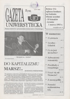 Gazeta Uniwersytecka, 1993, nr 2 (16)