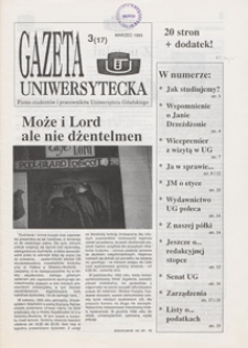 Gazeta Uniwersytecka, 1993, nr 3 (17)