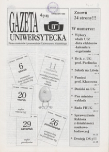 Gazeta Uniwersytecka, 1993, nr 4 (18)