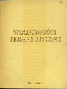 Wiadomości Terapeutyczne 1941, R. 12, nr 1-12