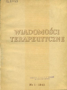 Wiadomości Terapeutyczne 1942, R. 13, nr 1-12