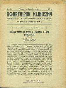 Kwartalnik Kliniczny Szpitala Starozakonnych w Warszawie : 1924, nr 2