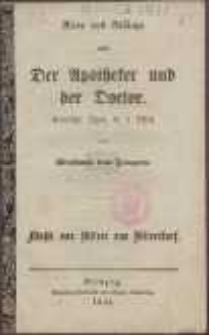 Arien und Ges&auml;nge aus der Apotheker und der Doctor : komische Oper in 2 Akten