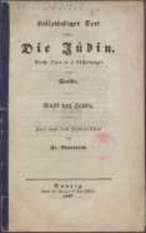 Vollständiger Text von die Jüdin : grosse Oper in 4 Abtheilungen
