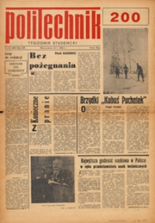 Politechnik : tygodnik studencki, 1963, nr 15 (200), rok XIV