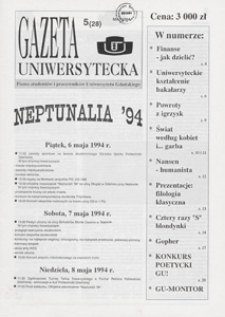 Gazeta Uniwersytecka, 1994, nr 5 (28)
