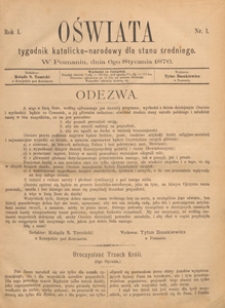 Oświata : tygodnik katolicko-narodowy dla stanu średniego, 1876.01.13 nr 2