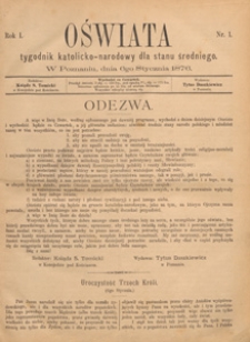 Oświata : tygodnik katolicko-narodowy dla stanu średniego, 1876.03.02 nr 9