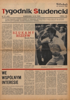 Tygodnik studencki "Politechnik", 1968, nr 37 (421)