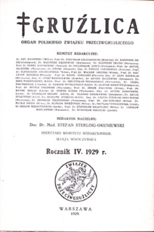 Gruźlica : organ Związku Przeciwgruźliczego, 1929, R. 4, nr 1-6