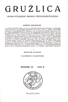 Gruźlica : organ Związku Przeciwgruźliczego, 1934, R. 9, z. 1-6
