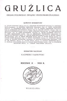 Gruźlica : organ Związku Przeciwgruźliczego, 1935, R. 10, z. 1-6