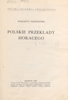 Polskie przekłady Horacego