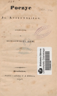 Poezye Jg. Łyskowskiego, ziemianina na michałowski&eacute;j ziemi