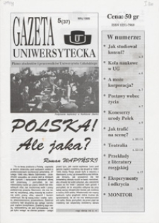 Gazeta Uniwersytecka, 1995, nr 5 (37)
