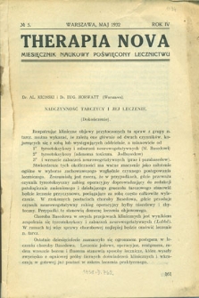 Therapia Nova, 1932, R.4, nr 5-6, 8