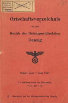Ortschaftsverzeichnis f&uuml;r den Bezirk der Reichspostdirektion Danzig