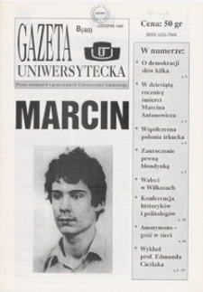 Gazeta Uniwersytecka, 1995, nr 8 (40)