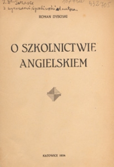 O szkolnictwie angielskiem