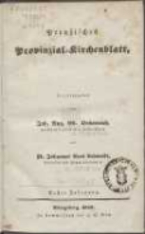 Preussisches Provinzial-Kirchenblatt 1839