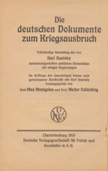 Vom Bekanntwerden der russischen allgemeinen Mobilmachung bis zur Kriegserkl&auml;rung an Frankreich