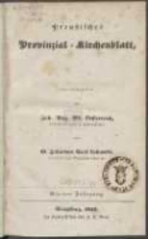 Preussisches Provinzial-Kirchenblatt 1842