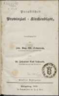 Preussisches Provinzial-Kirchenblatt 1843