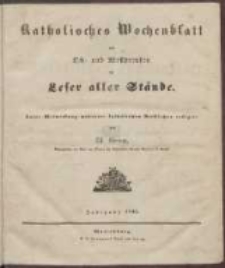 Katholisches Wochenblatt aus Ost- und Westpreußen für Leser aller Stände 1845