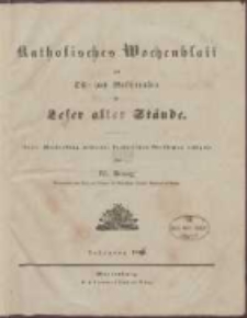 Katholisches Wochenblatt aus Ost- und Westpreußen für Leser aller Stände 1846