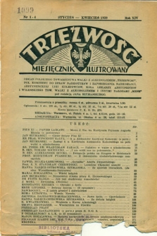 Trzeźwość : miesięcznik : organ Polskiego Towarzystwa Walki z Alkoholizmem : 1939