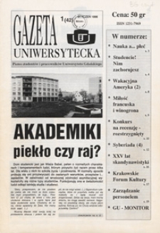 Gazeta Uniwersytecka, 1996, nr 1 (42)