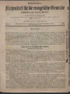 Kirchenblatt f&uuml;r die Evangelische Gemeinde Insbesondere der Provinz Preu&szlig;en 1861