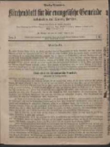 Kirchenblatt für die Evangelische Gemeinde Insbesondere der Provinz Preußen 1861