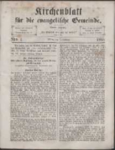 Kirchenblatt f&uuml;r die Evangelische Gemeinde Insbesondere der Provinz Preu&szlig;en 1865