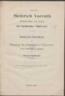 Heinrich Vorrath, Bürgermeister von Danzig, als hansischer Diplomat