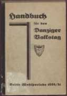 Handbuch f&uuml;r den Danziger Volkstag : Dritte Wahlperiode 1928/31