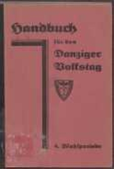 Handbuch für den Danziger Volkstag : Vierte Wahlperiode