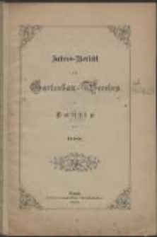Jahres-Bericht des Gartenbau-Vereins zu Danzig pro 1888