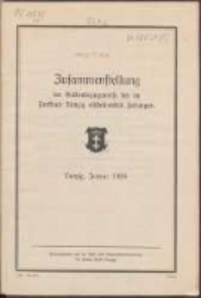 Zusammenstellung der Guldenbezugspreise der im Freistaat Danzig erscheinenden Zeitungen 1928