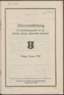 Zusammenstellung der Guldenbezugspreise der im Freistaat Danzig erscheinenden Zeitungen 1929