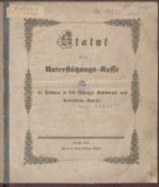 Statut für die Gesellschaft und Armenstiftung des Jungstädtischen Holzraums zu Danzig