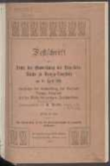 Festschrift zur Feier der Einweihung der Herz-Jesu-Kirche zu Danzig-Langfuhr am 18. April 1911 : Geschichte der Entwicklung der Vorstadt Danzig-Langfuhr seit der Mitte des vorigen Jahrhunderts